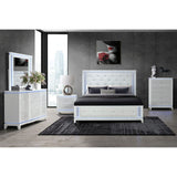 Adalid - Square Shaped Mirror With LED Lighting And Glittered Detailing - White