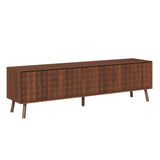 70" TV Stand For TVs Up To 80", Soft Closing Hinges And Cable Management - Walnut