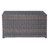 Outdoor Wicker Sectional With Weather Resistant Cushions And Table