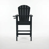 Bar Height Adirondack Chair With Cup Holder And Armrests