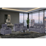 Austin - Recliner With Storage Arms - Gray