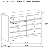 Palamino - 8 Drawer Dresser - Black