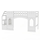 Loft Bed With Storage Staircase And Windows