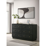Burton - 6 Drawer Dresser Cabinet - Black