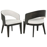 Bangor - Upholstered Dining Arm Chair (Set of 2) - Black / Cream