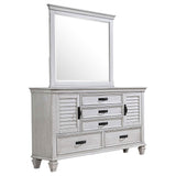 Lockeford - 5 Drawer Dresser With Mirror - White