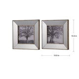 Vintage Reflective Picture Frames (Set of 2) - Silver